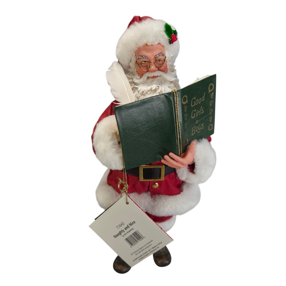 Possible Dreams Clothtique Naughty and Nice Book Santa Claus Tom Browning 71042